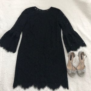 Banana Republic Black Lace Shift Dress